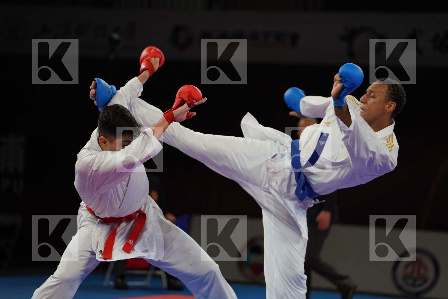 FILALI MEHDI (FRANCE) vs HORNE JONATHAN (GERMANY) in Senior Kumite 84+ Kg - Bronze bout