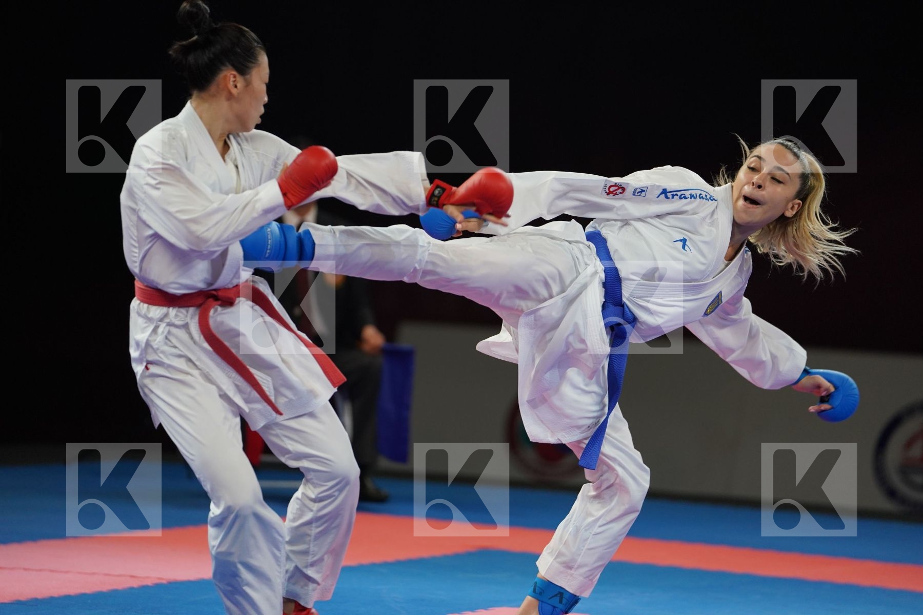 DING JIAMEI (PEOPLES REPUBLIC OF CHINA) vs TERLIUGA ANZHELIKA (UKRAINE) in Senior Kumite -55 Kg - Gold bout