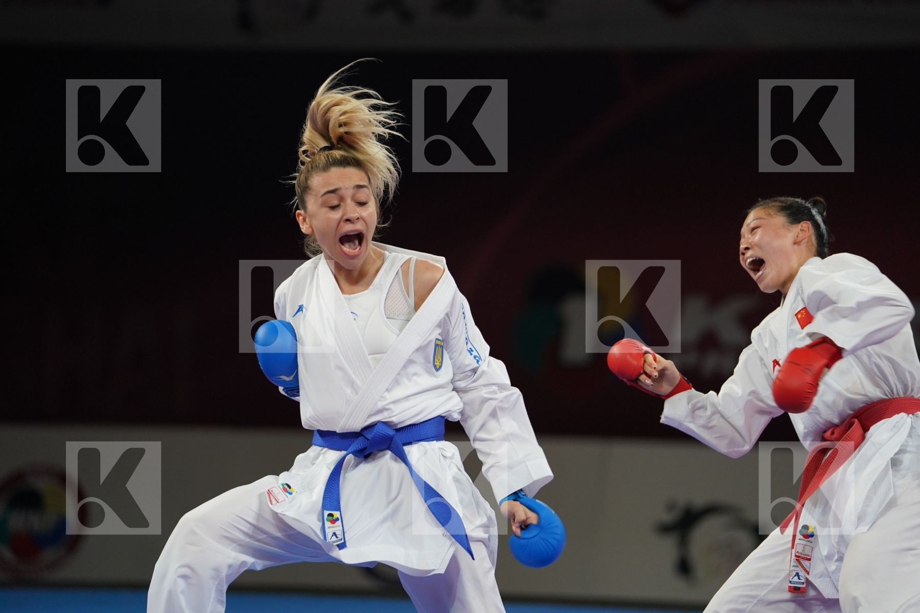 DING JIAMEI (PEOPLES REPUBLIC OF CHINA) vs TERLIUGA ANZHELIKA (UKRAINE) in Senior Kumite -55 Kg - Gold bout