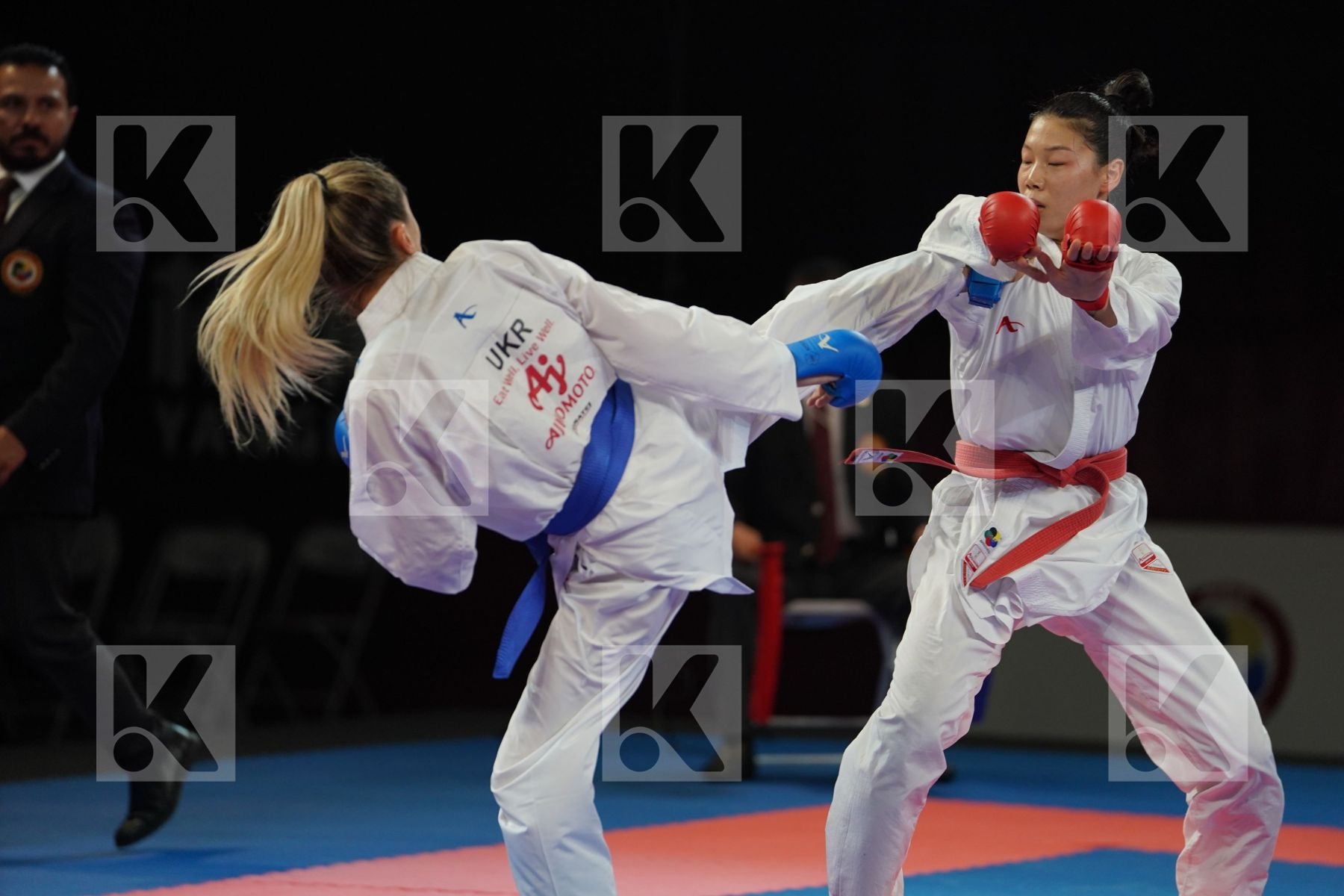 DING JIAMEI (PEOPLES REPUBLIC OF CHINA) vs TERLIUGA ANZHELIKA (UKRAINE) in Senior Kumite -55 Kg - Gold bout