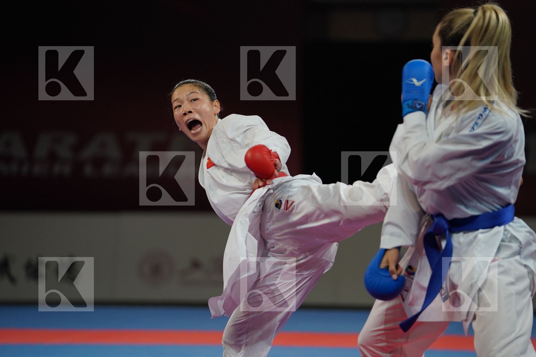 DING JIAMEI (PEOPLES REPUBLIC OF CHINA) vs TERLIUGA ANZHELIKA (UKRAINE) in Senior Kumite -55 Kg - Gold bout