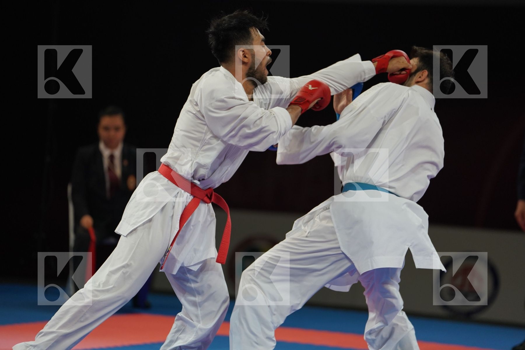 OTABOLAEV DASTONBEK (UZBEKISTAN) vs ASGARI GHONCHEH BAHMAN (ISLAMIC REPUBLIC OF IRAN) in Senior Kumite -75 Kg - Gold bout