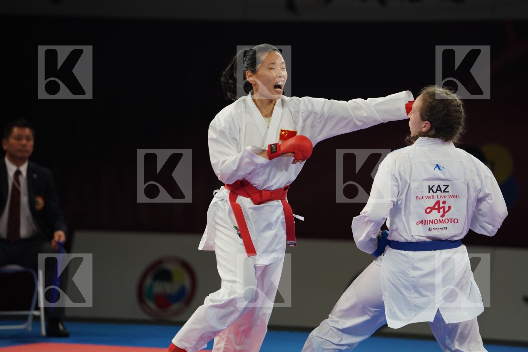GAO MENGMENG (PEOPLES REPUBLIC OF CHINA) vs BERULTSEVA SOFYA (KAZAKHSTAN) in Senior Kumite 68+ Kg - Gold bout