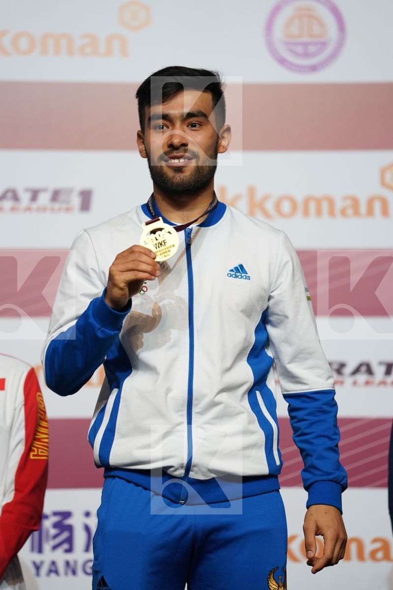 OTABOLAEV DASTONBEK (UZBEKISTAN) during podium ceremony