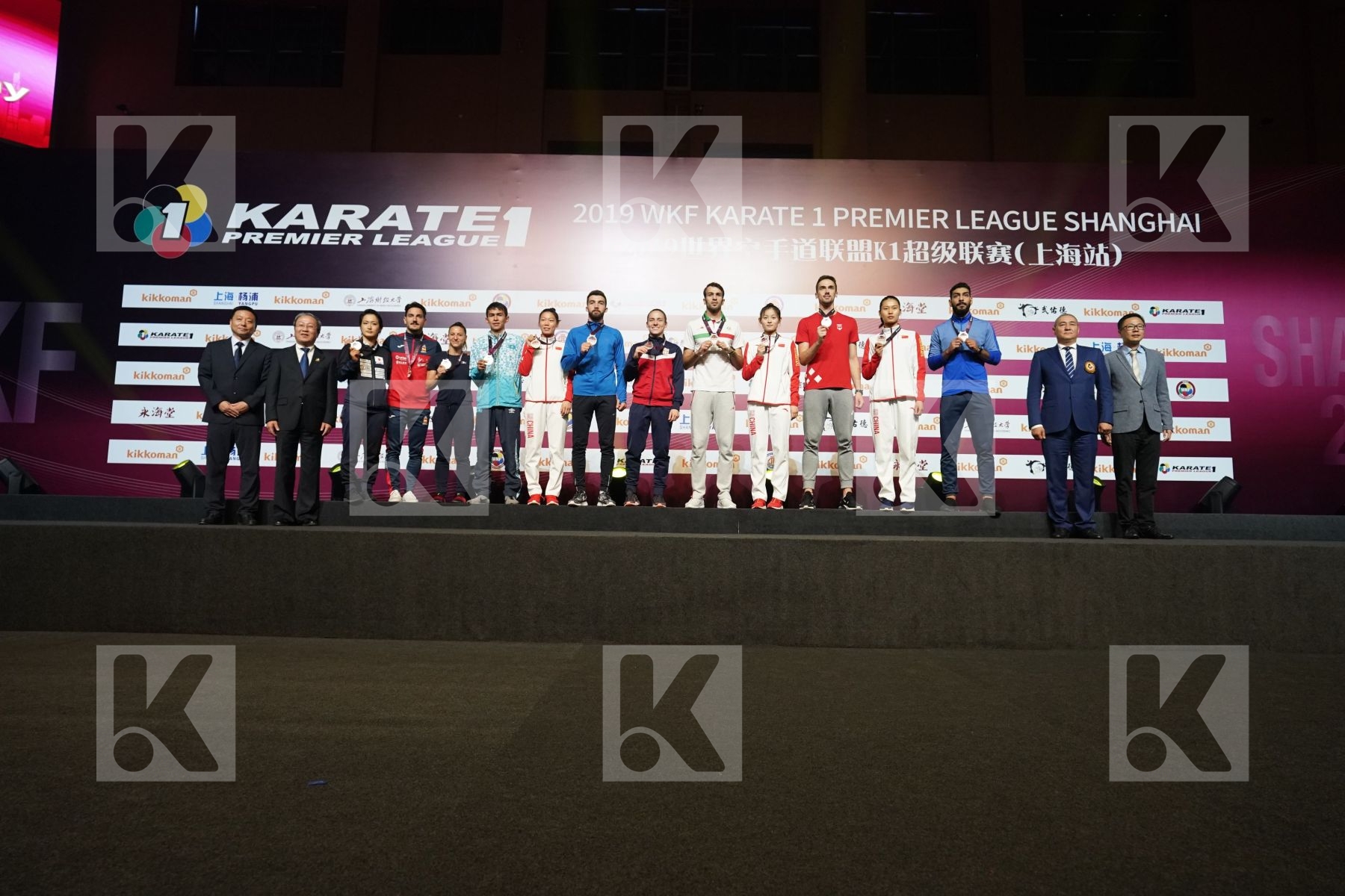 All silver medalist during podium ceremony