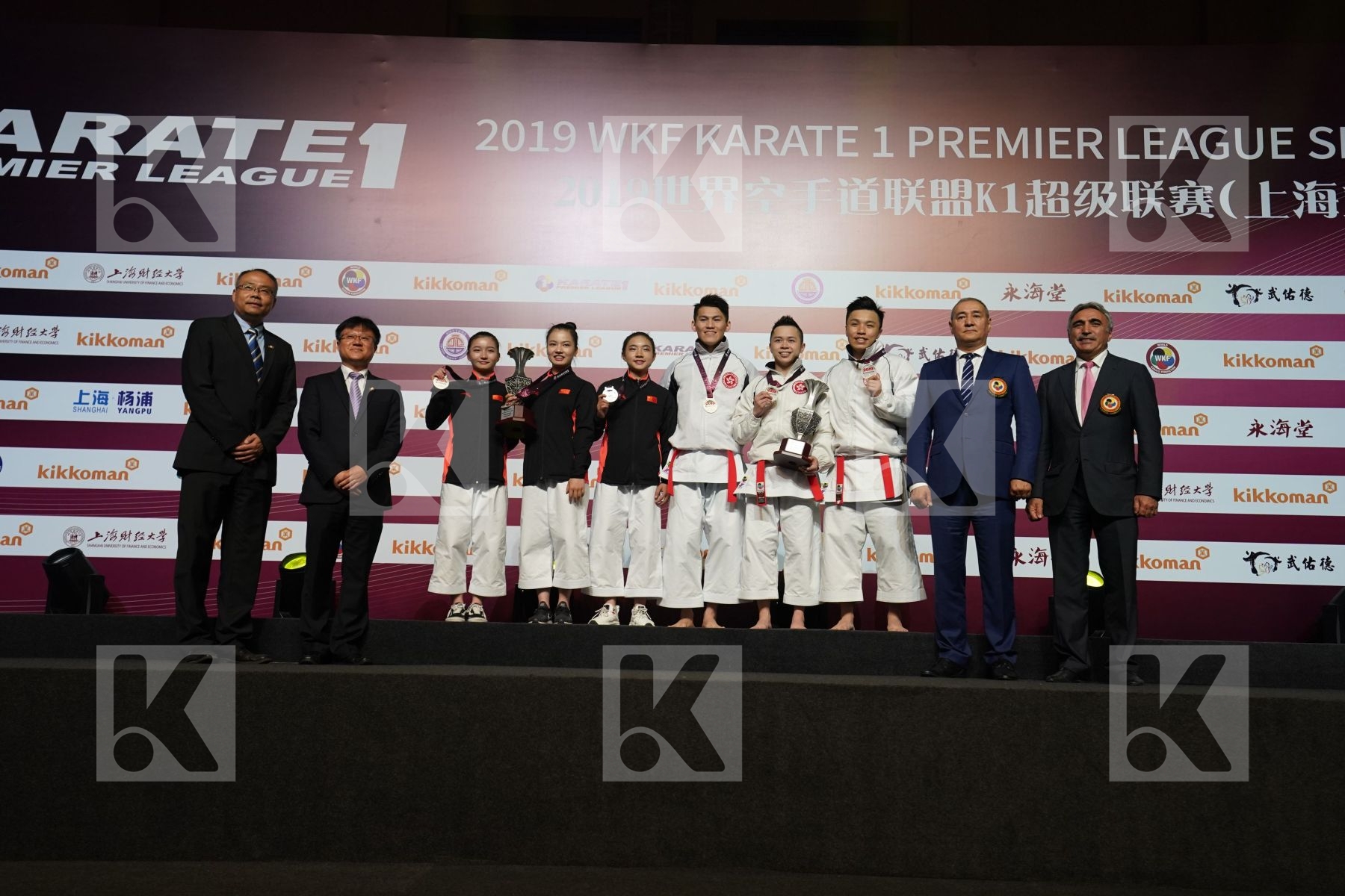 All silver medalist during podium ceremony