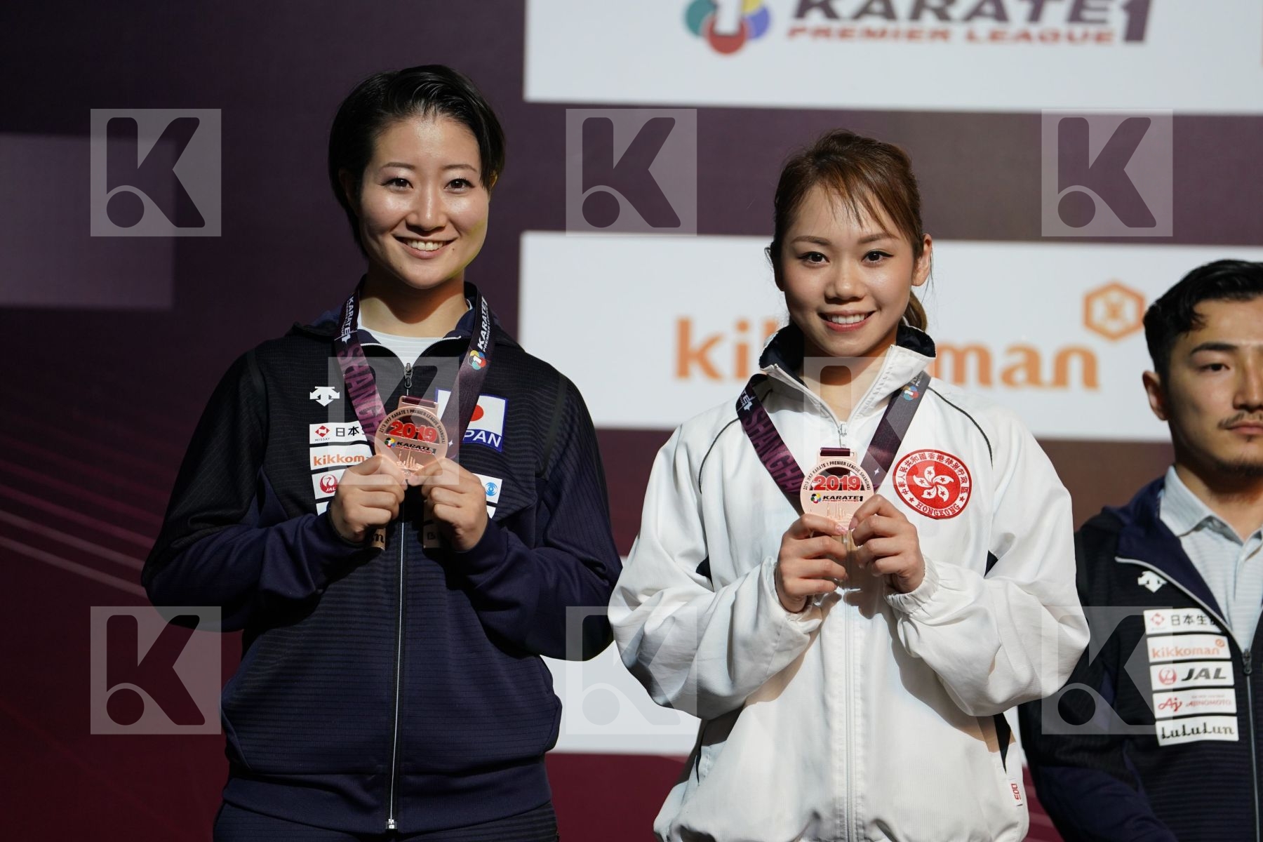 ONO HIKARU (JAPAN), LAU MO SHEUNG GRACE (HONG KONG CHINA) during podium ceremony