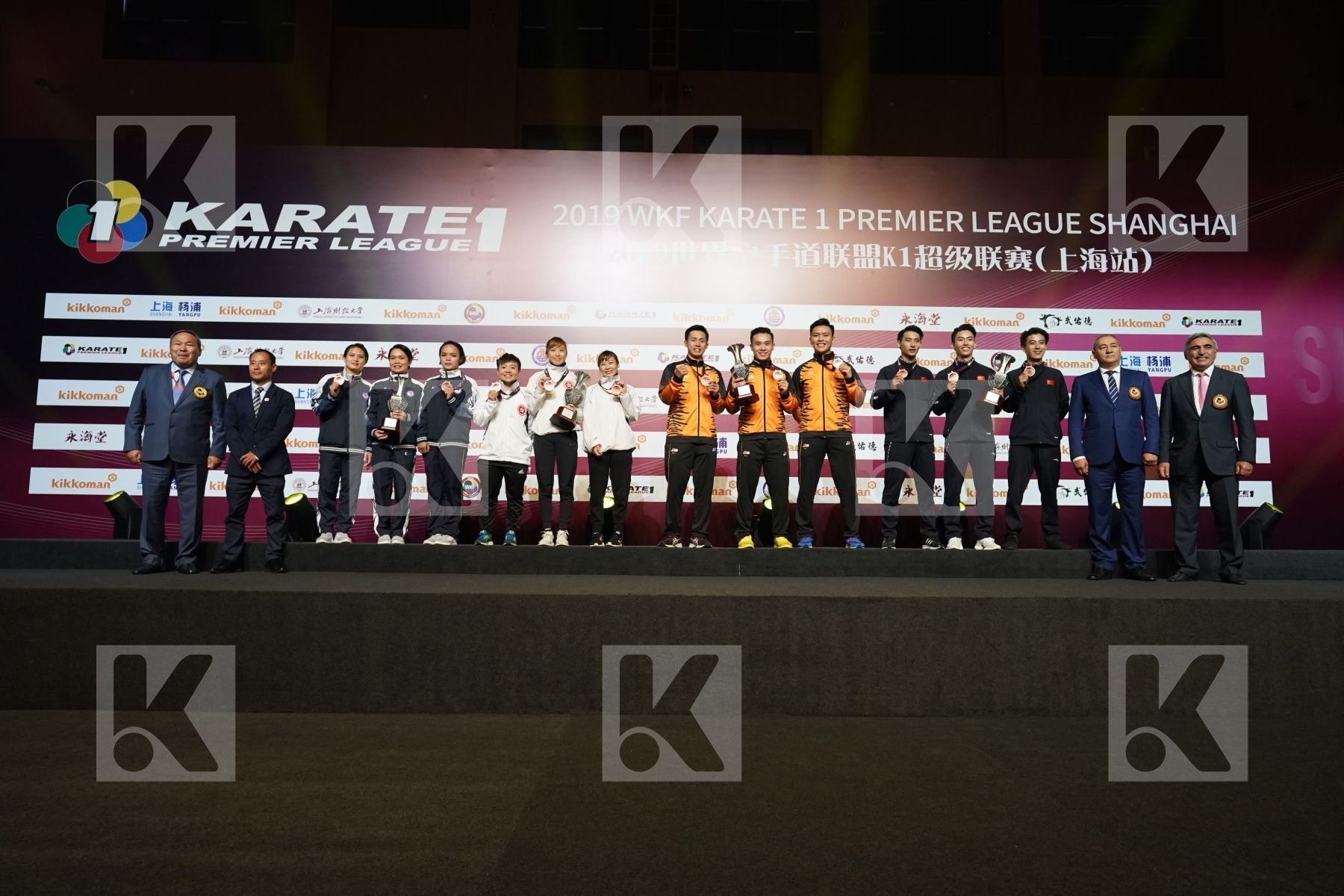 All bronze medalist during podium ceremony