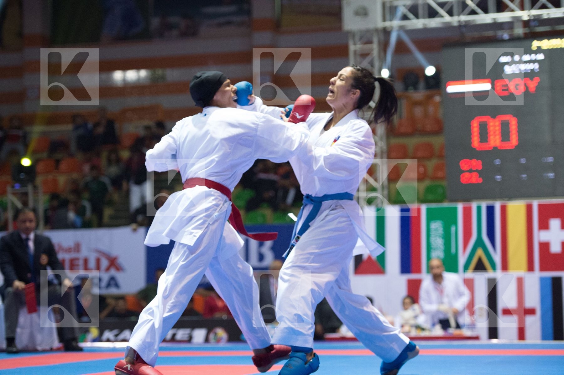 -68 kg Aly Aya Egypt final kumite Spain Vizcaino Gonzalez Cristi