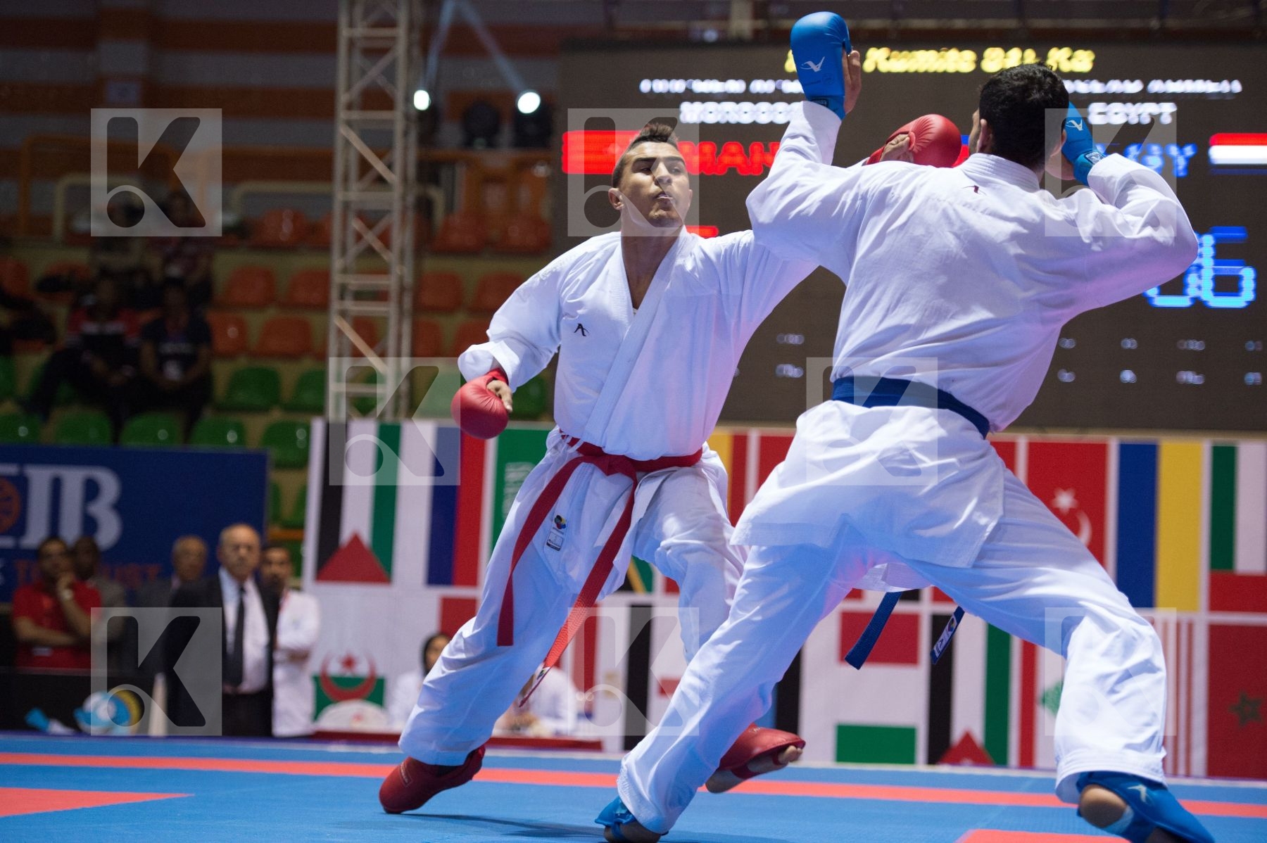 84+ kg Egypt Elasfar Ahmed final kumite Morocco Ouchen Achraf