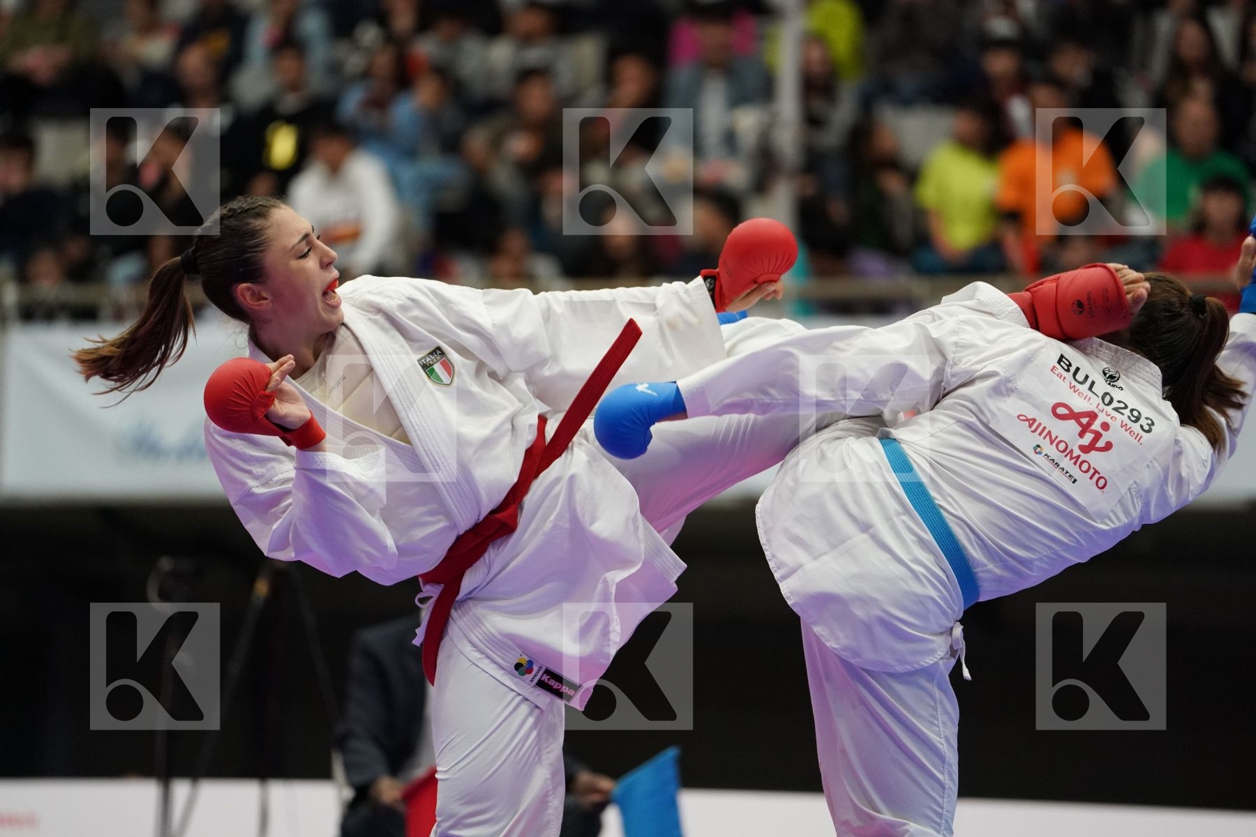 FERRACUTI CLIO (ITALY) VS STUBLEVA ALEKSANDRA (BULGARIA) in Senior Kumite 68+ Kg - Bronze bout