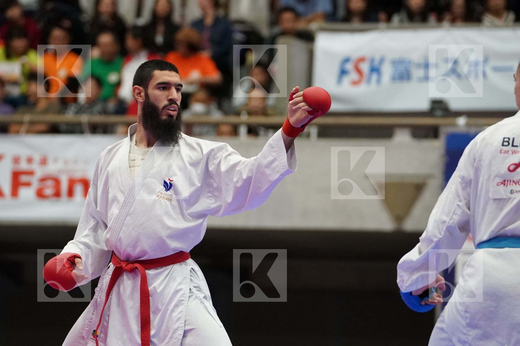 KLOUZ ILYES (FRANCE) VS VODCHITS ALIAKSEI (BELARUS) in Senior Kumite 84+ Kg - Bronze bout