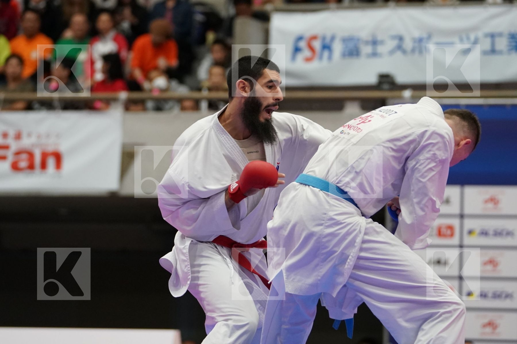 KLOUZ ILYES (FRANCE) VS VODCHITS ALIAKSEI (BELARUS) in Senior Kumite 84+ Kg - Bronze bout