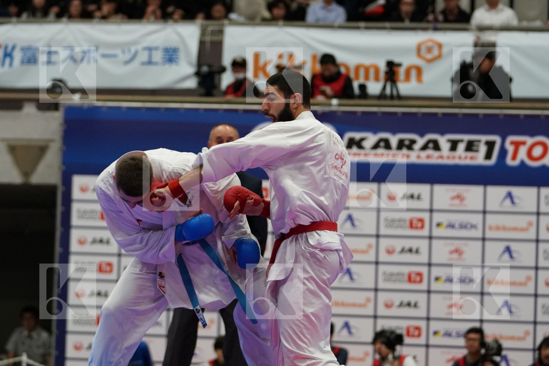KLOUZ ILYES (FRANCE) VS VODCHITS ALIAKSEI (BELARUS) in Senior Kumite 84+ Kg - Bronze bout