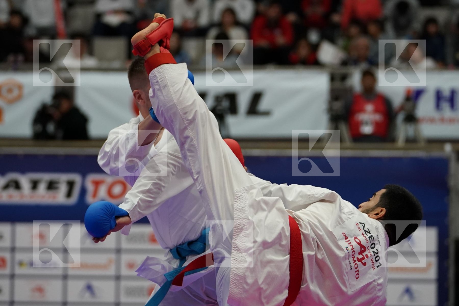 GURBANLI ASIMAN (AZE) VS MOLNAR DANIEL (HUNGARY) in Senior Kumite 84+ Kg - Bronze bout