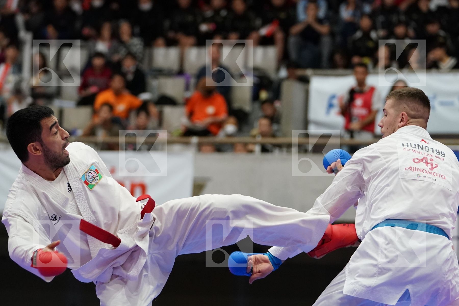 GURBANLI ASIMAN (AZE) VS MOLNAR DANIEL (HUNGARY) in Senior Kumite 84+ Kg - Bronze bout