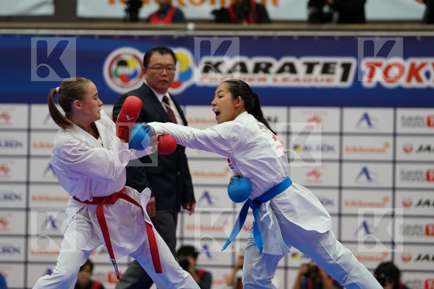 KOULINKOVITCH MARYIA (BELARUS) VS TADANO AYAKA (JAPAN) in Senior Kumite -50 Kg - Bronze bout