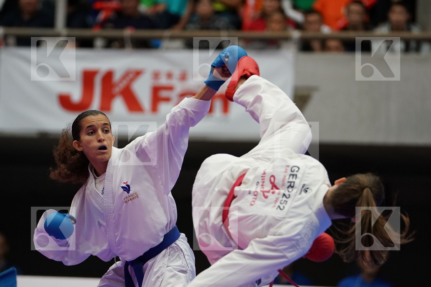 HUBRICH SHARA (GERMANY) VS BOUDERBANE SOPHIA (FRANCE) in Senior Kumite -50 Kg - Bronze bout