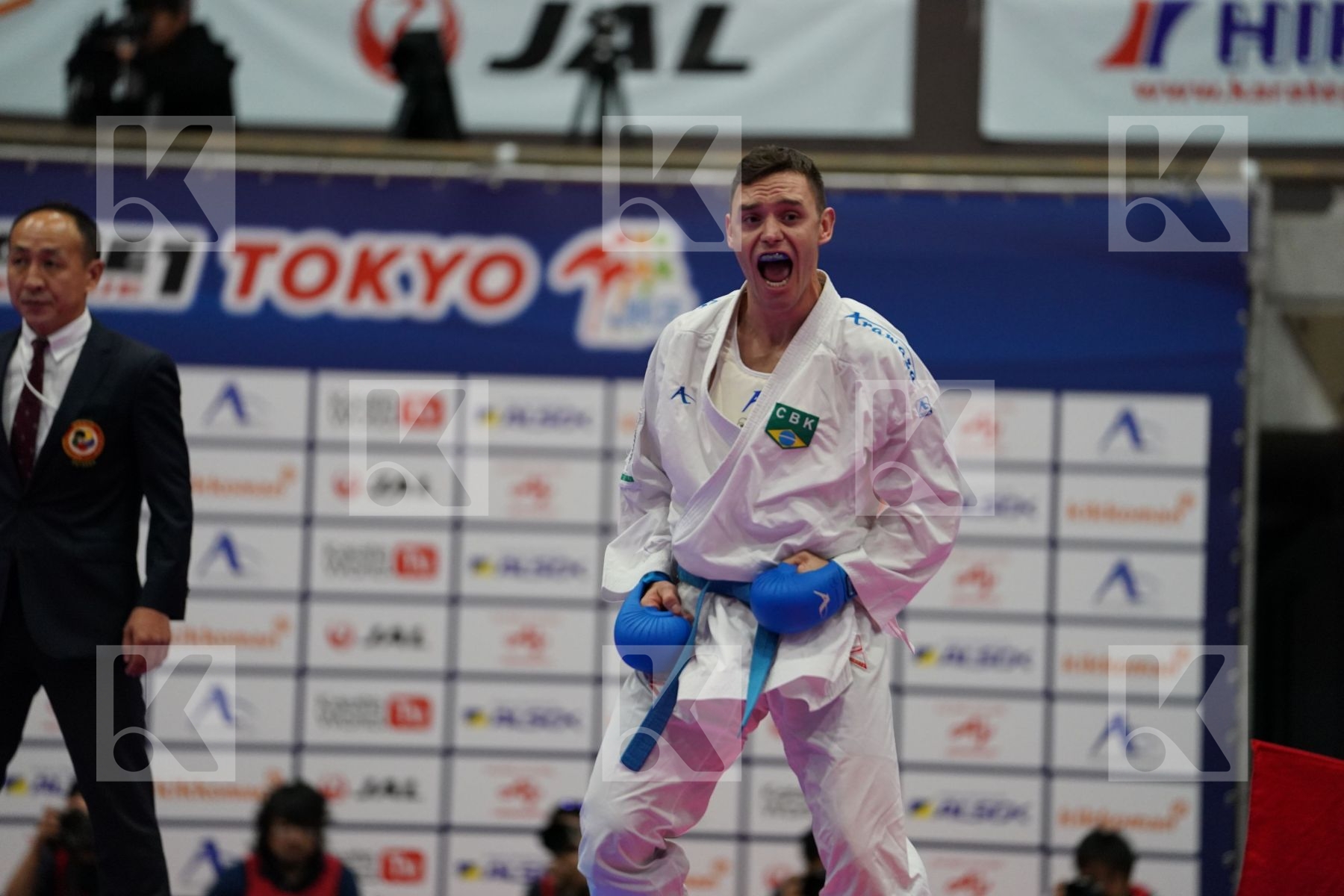 PAMPALONI MATTIA (ITALY) VS BROSE DOUGLAS (BRAZIL) in Senior Kumite -60 Kg - Bronze bout