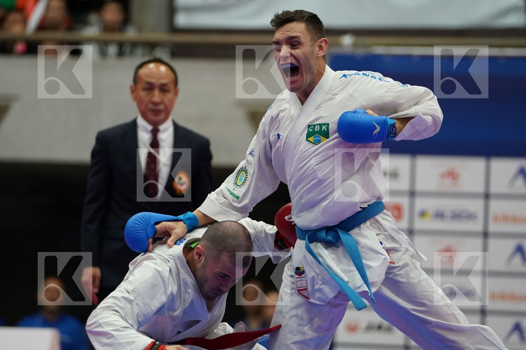 PAMPALONI MATTIA (ITALY) VS BROSE DOUGLAS (BRAZIL) in Senior Kumite -60 Kg - Bronze bout