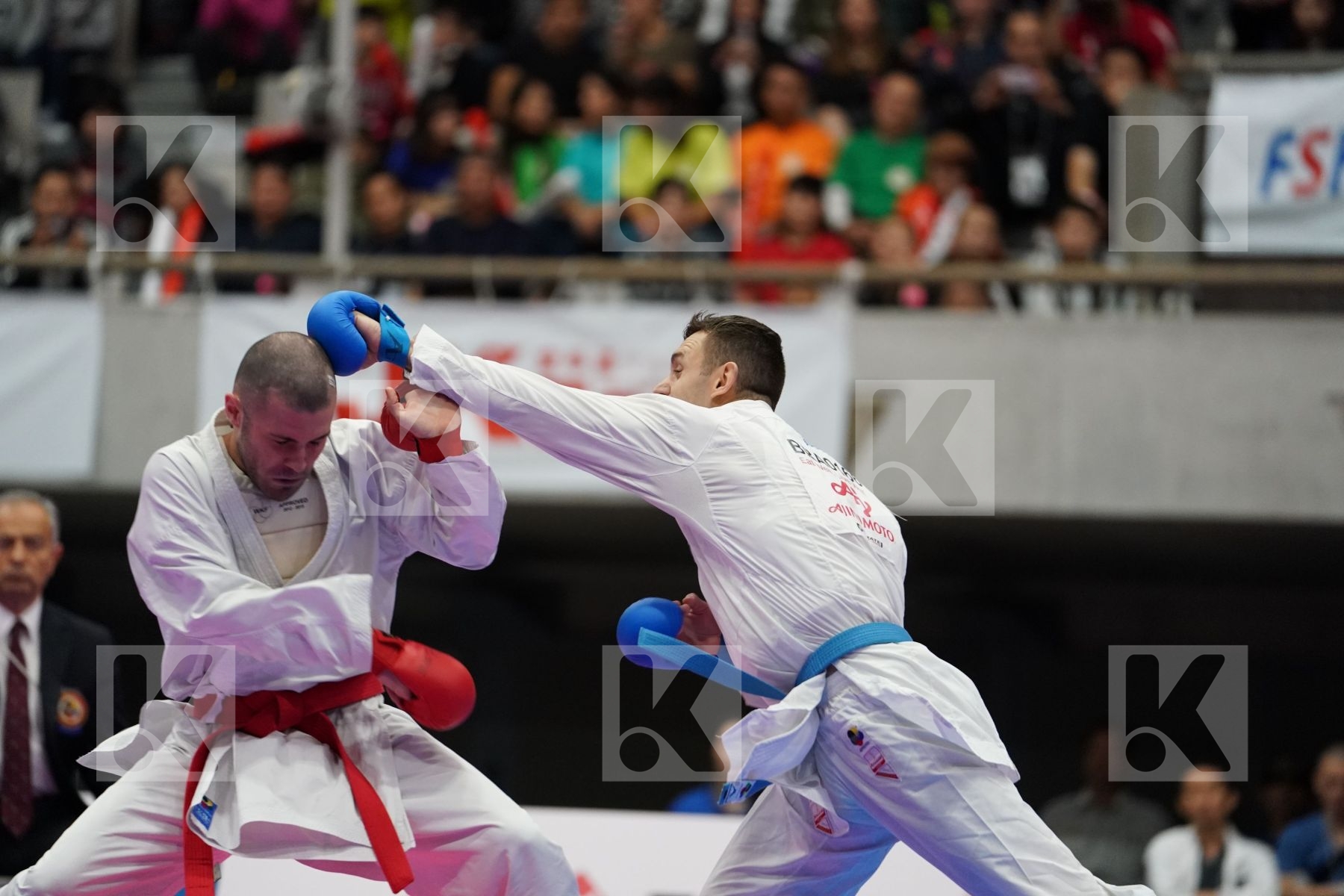 PAMPALONI MATTIA (ITALY) VS BROSE DOUGLAS (BRAZIL) in Senior Kumite -60 Kg - Bronze bout