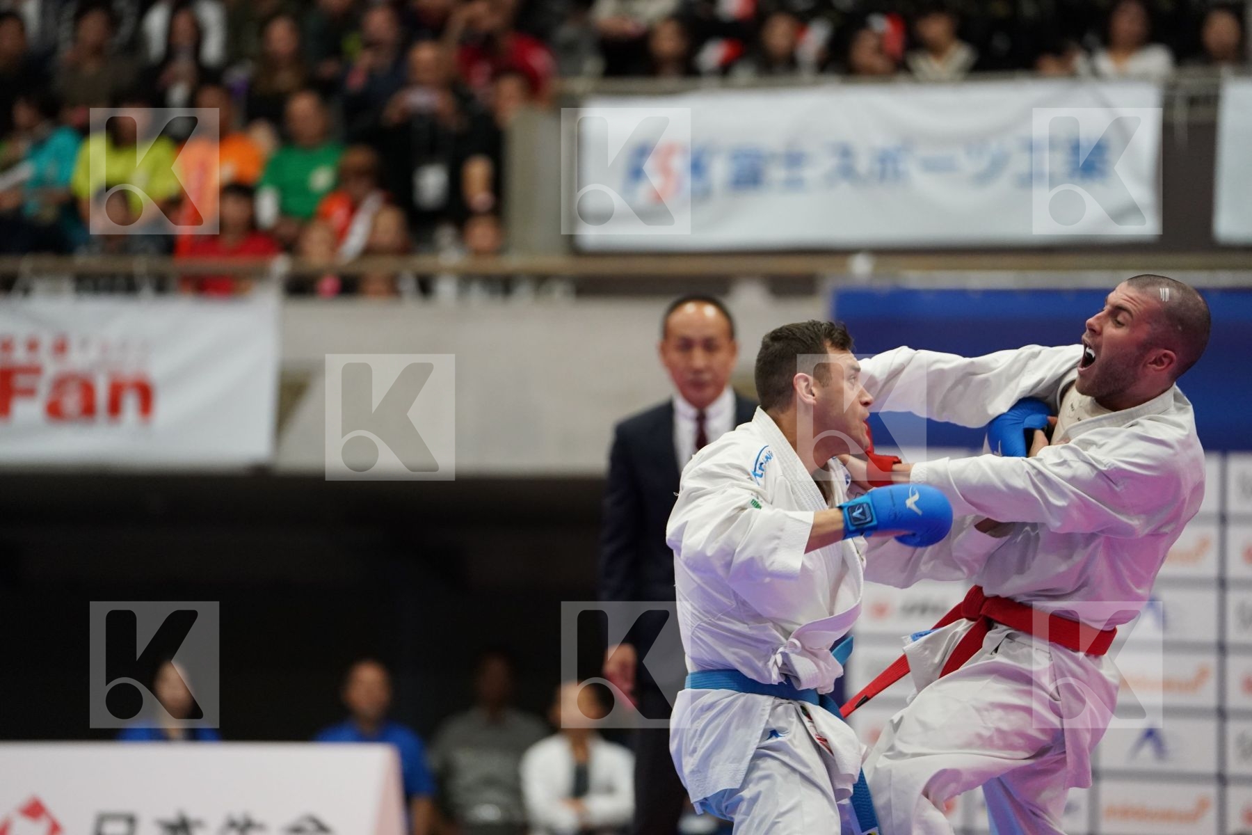 PAMPALONI MATTIA (ITALY) VS BROSE DOUGLAS (BRAZIL) in Senior Kumite -60 Kg - Bronze bout
