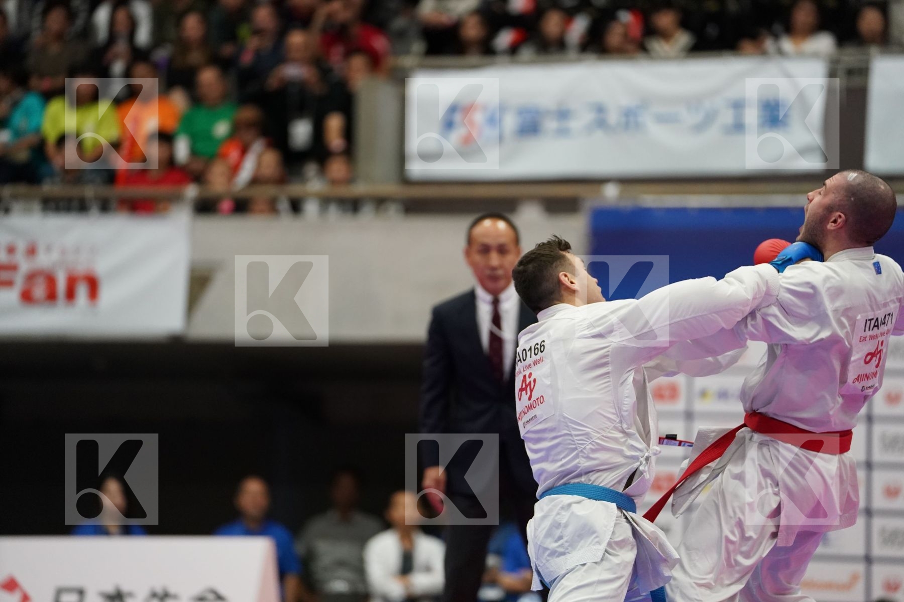 PAMPALONI MATTIA (ITALY) VS BROSE DOUGLAS (BRAZIL) in Senior Kumite -60 Kg - Bronze bout