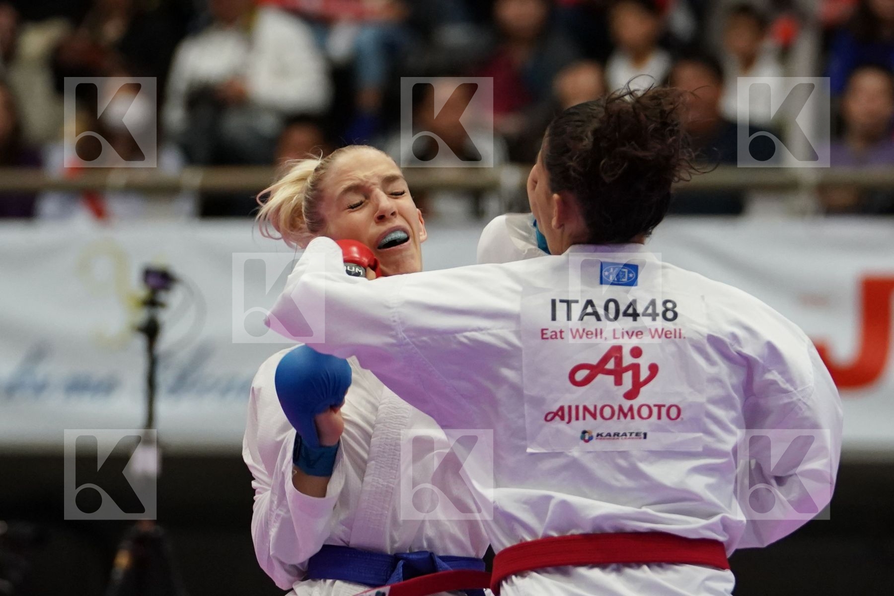 BUSA LORENA (ITALY) VS BITSCH JANA (GERMANY) in Senior Kumite -55 Kg - Bronze bout