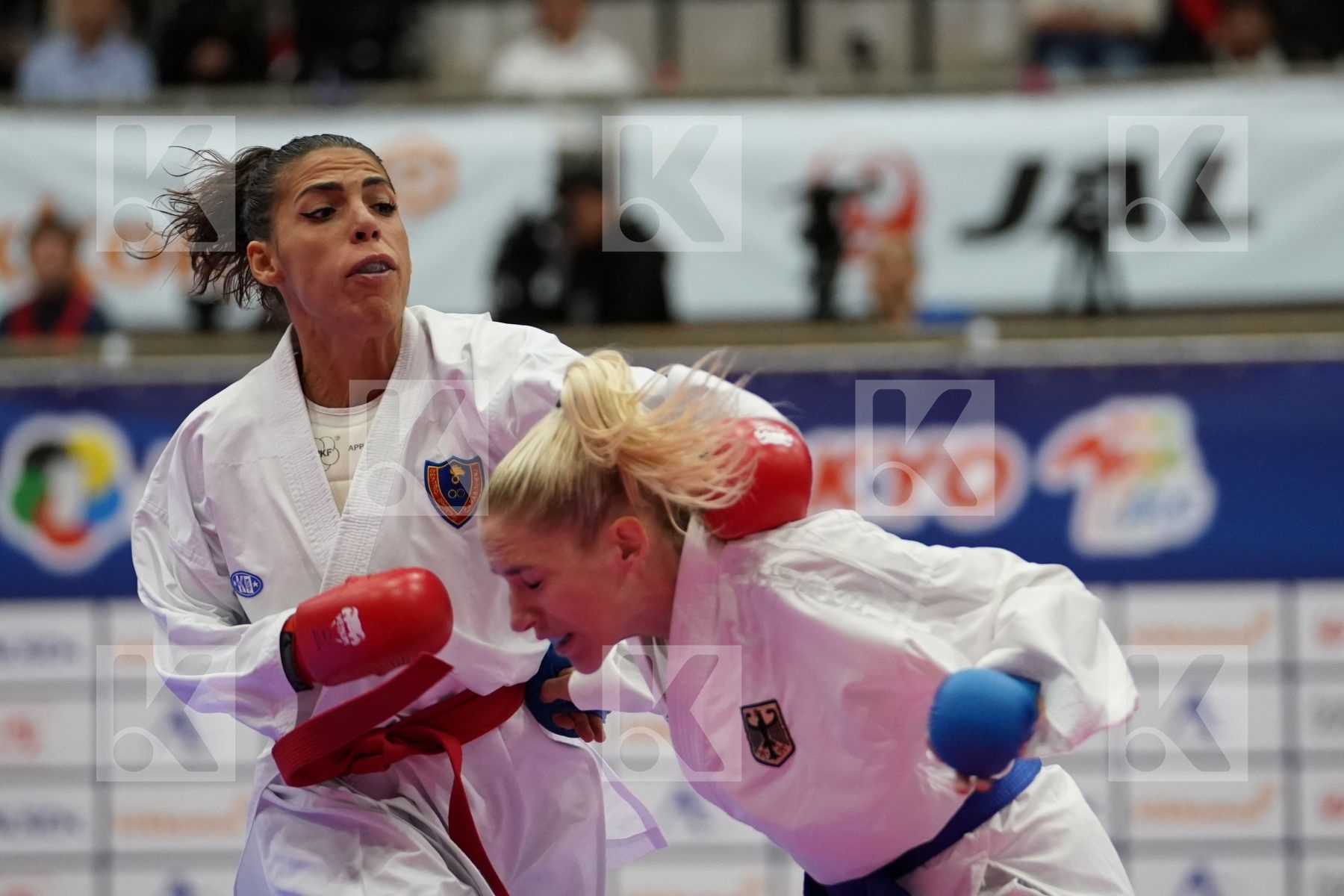 BUSA LORENA (ITALY) VS BITSCH JANA (GERMANY) in Senior Kumite -55 Kg - Bronze bout
