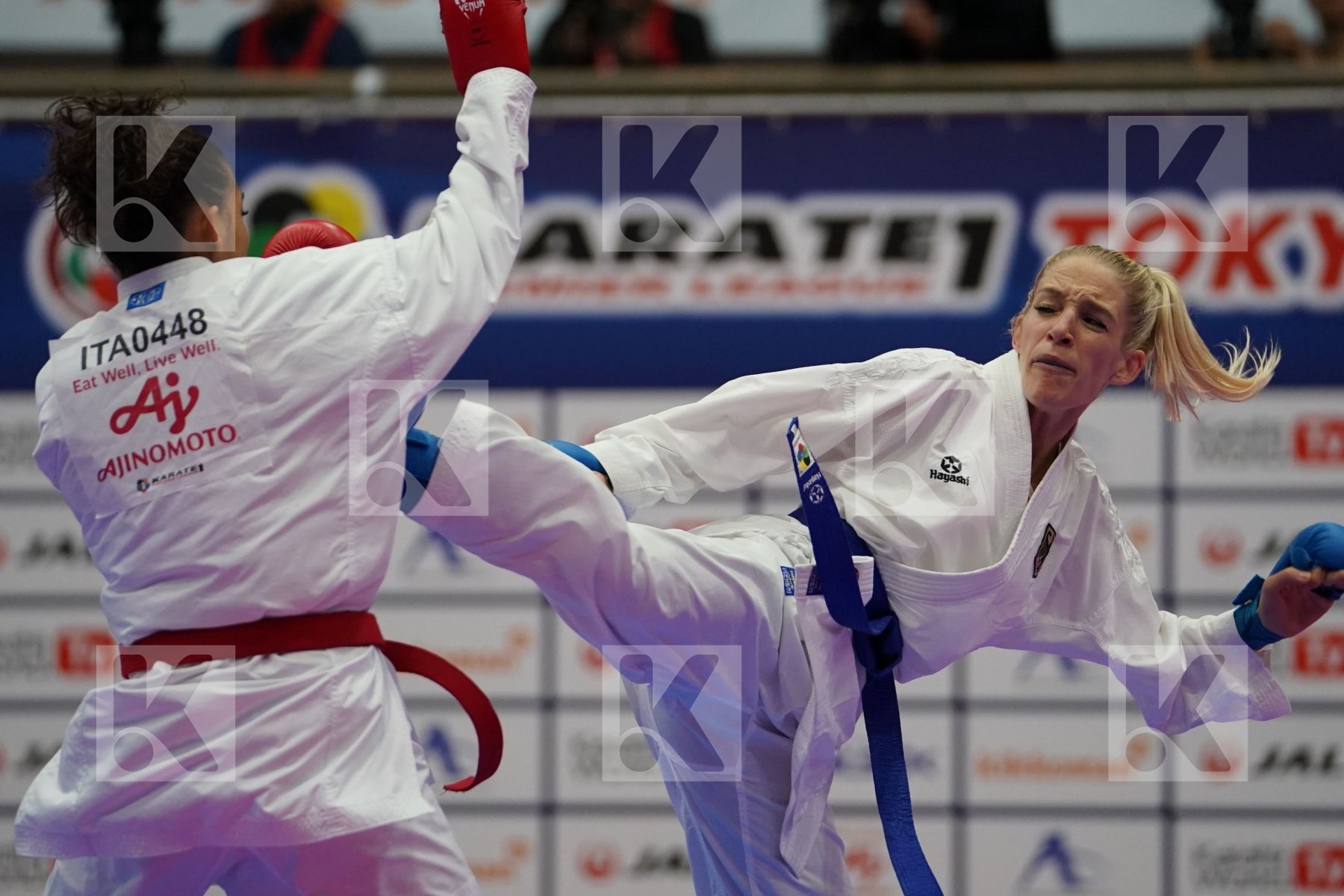 BUSA LORENA (ITALY) VS BITSCH JANA (GERMANY) in Senior Kumite -55 Kg - Bronze bout