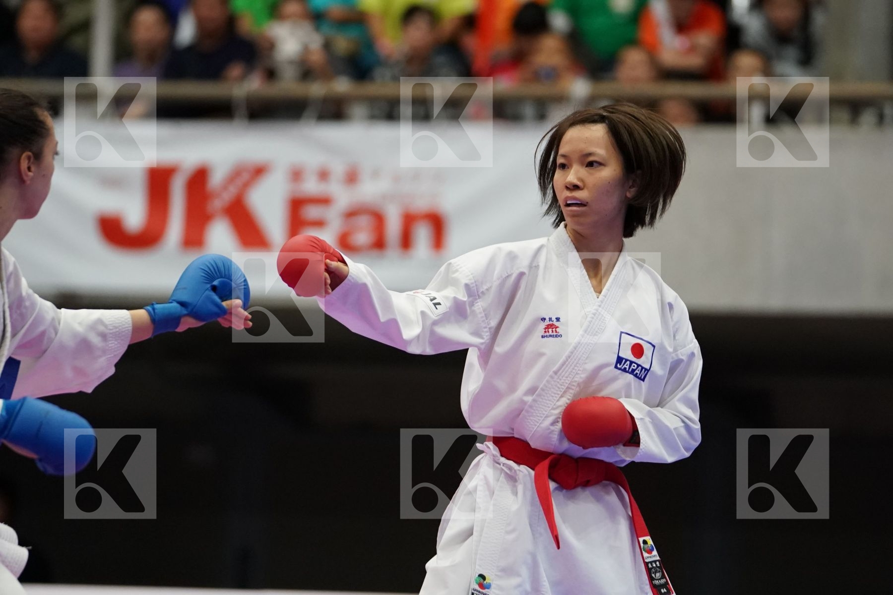 YAMADA SARA (JAPAN) VS OUIHADDADENE SABRINA (FRANCE) in Senior Kumite -55 Kg - Bronze bout