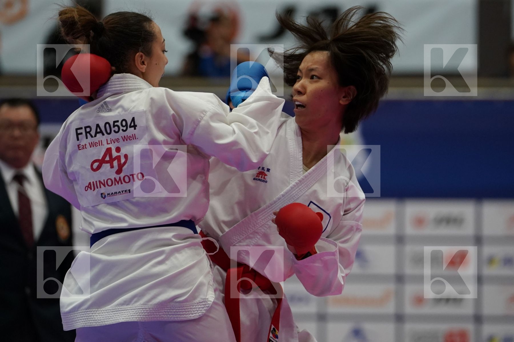 YAMADA SARA (JAPAN) VS OUIHADDADENE SABRINA (FRANCE) in Senior Kumite -55 Kg - Bronze bout