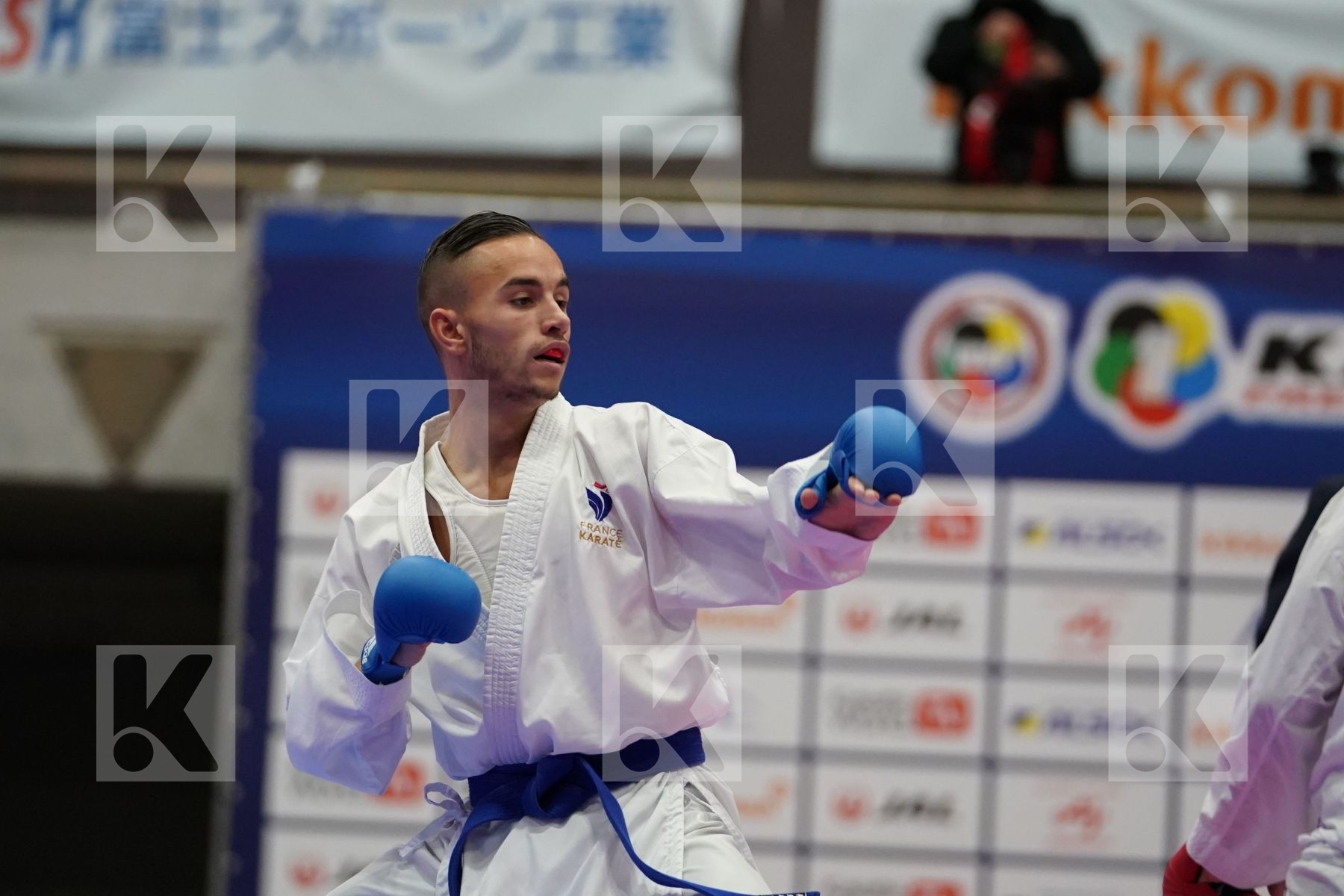 UZAKOV IKBOLJON (UZBEKISTAN) VS DACOSTA STEVEN (FRANCE) in Senior Kumite -67 Kg - Bronze bout