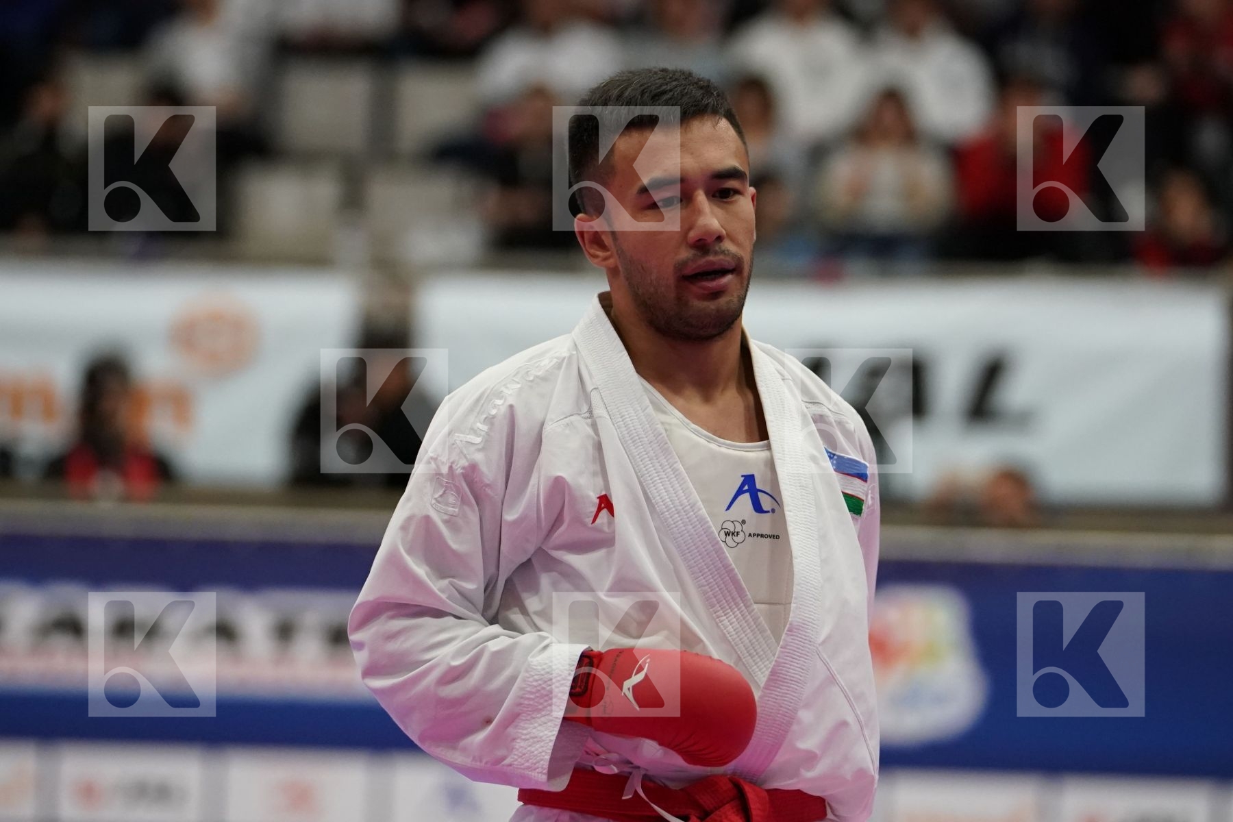 UZAKOV IKBOLJON (UZBEKISTAN) VS DACOSTA STEVEN (FRANCE) in Senior Kumite -67 Kg - Bronze bout
