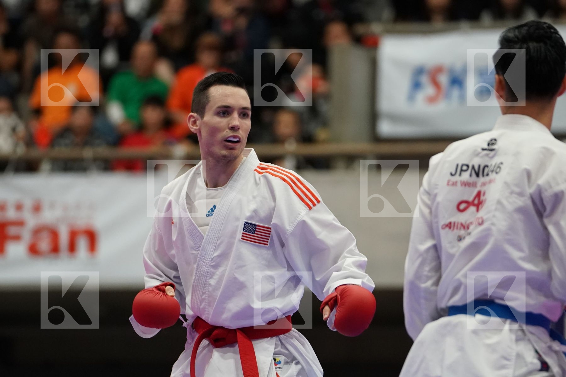 SCOTT THOMAS (USA) VS NISHIMURA KEN (JAPAN) in Senior Kumite Ð 75 Kg - Bronze bout