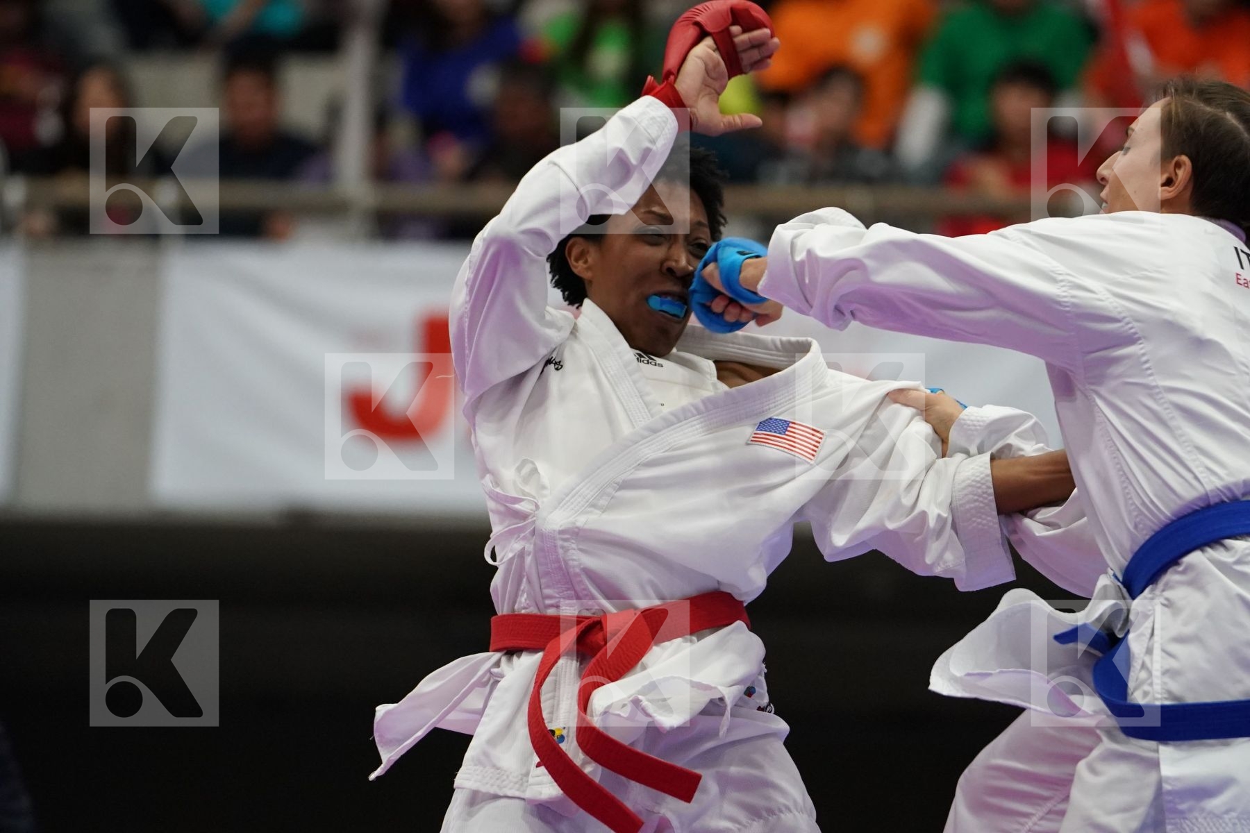 MURPHY CHERYL (USA) VS SEMERARO SILVIA (ITALY) in Senior Kumite Ð 68 Kg - Bronze bout