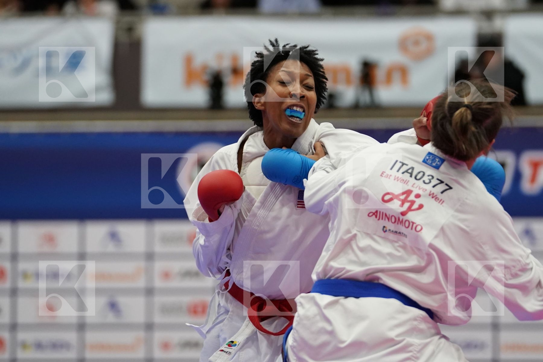 MURPHY CHERYL (USA) VS SEMERARO SILVIA (ITALY) in Senior Kumite Ð 68 Kg - Bronze bout