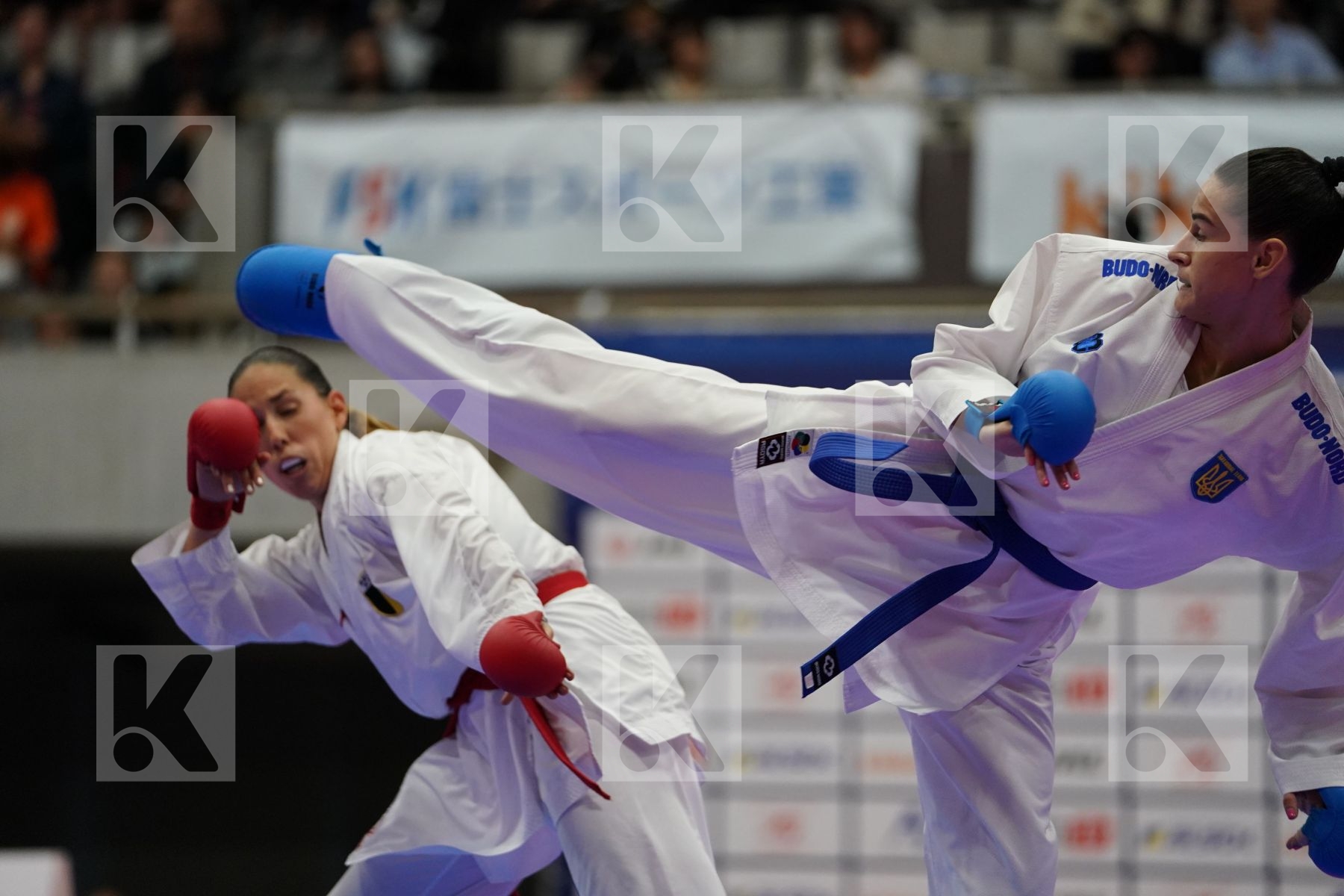 DEBATTY LUANA (BELGIUM) VS MELNYK HALYNA (UKRAINE) in Senior Kumite Ð 68 Kg - Bronze bout