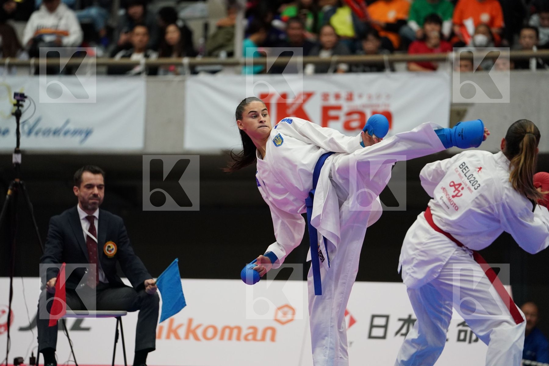DEBATTY LUANA (BELGIUM) VS MELNYK HALYNA (UKRAINE) in Senior Kumite Ð 68 Kg - Bronze bout
