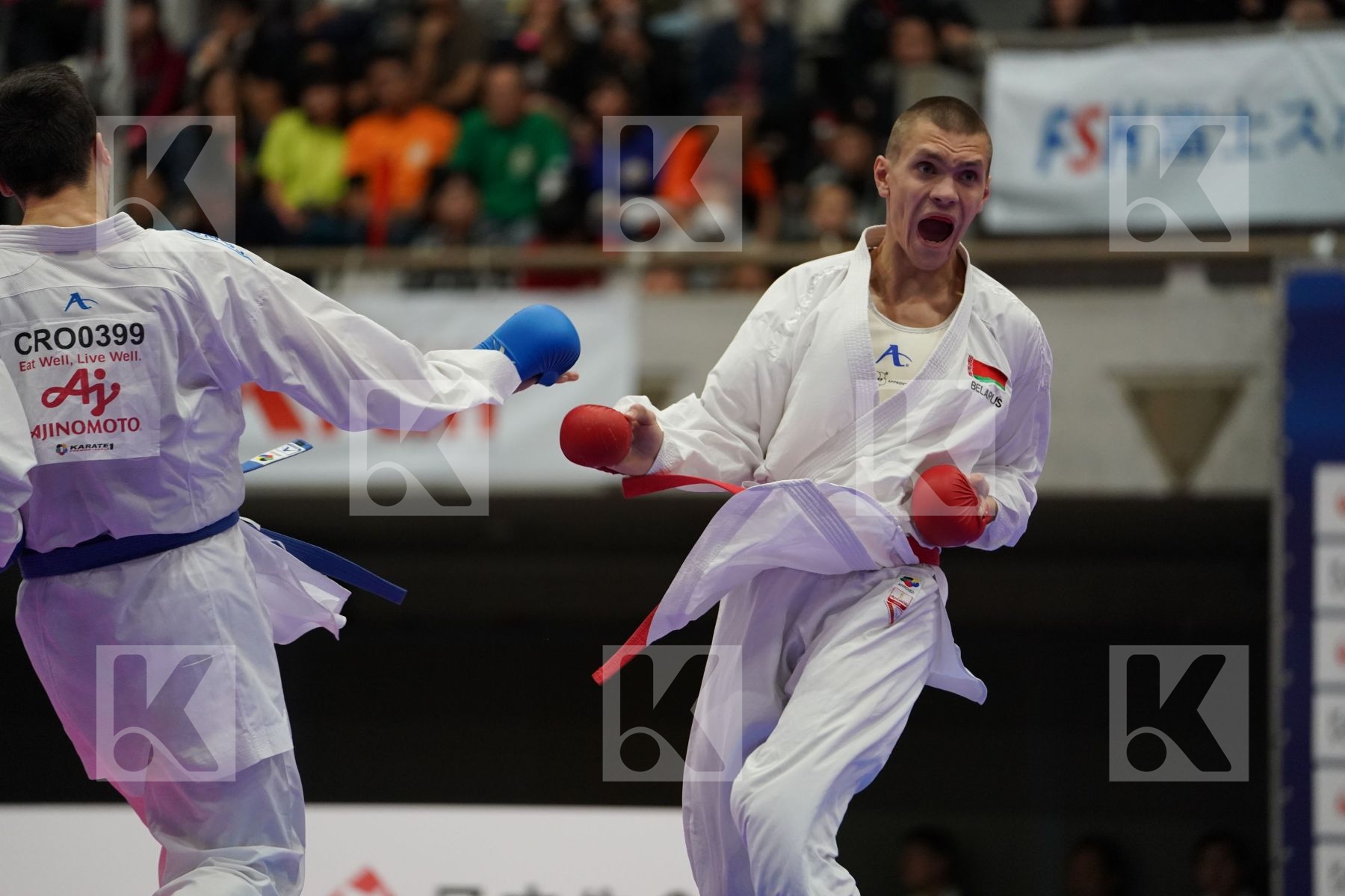 ISAKAU ANTON (BELARUS) VS KVESIC IVAN (CROATIA) in Senior Kumite Ð 84 Kg - Bronze bout