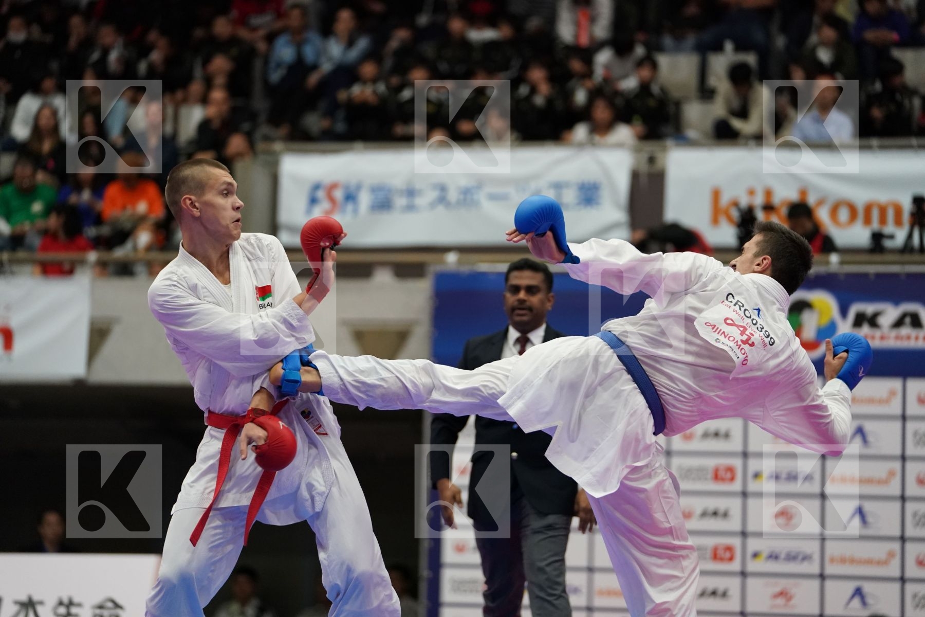 ISAKAU ANTON (BELARUS) VS KVESIC IVAN (CROATIA) in Senior Kumite Ð 84 Kg - Bronze bout