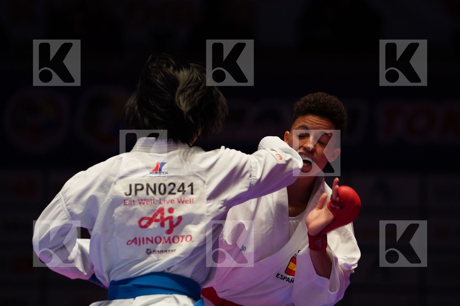 MORALES OZUNA GEMA (SPAIN) VS MIYAHARA MIHO (JAPAN) in Senior Kumite -50 Kg - Gold bout