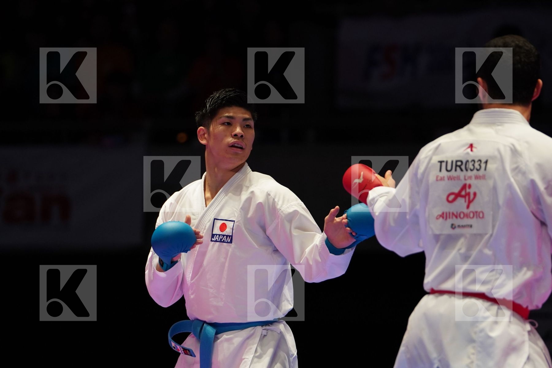 AKTAS UGUR (TURKEY) VS SHIMADA RIKITO (JAPAN) in Senior Kumite Ð 84 Kg - Gold bout