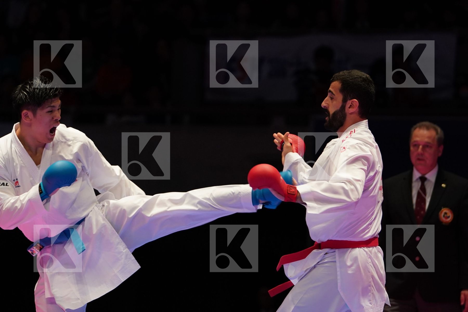 AKTAS UGUR (TURKEY) VS SHIMADA RIKITO (JAPAN) in Senior Kumite Ð 84 Kg - Gold bout