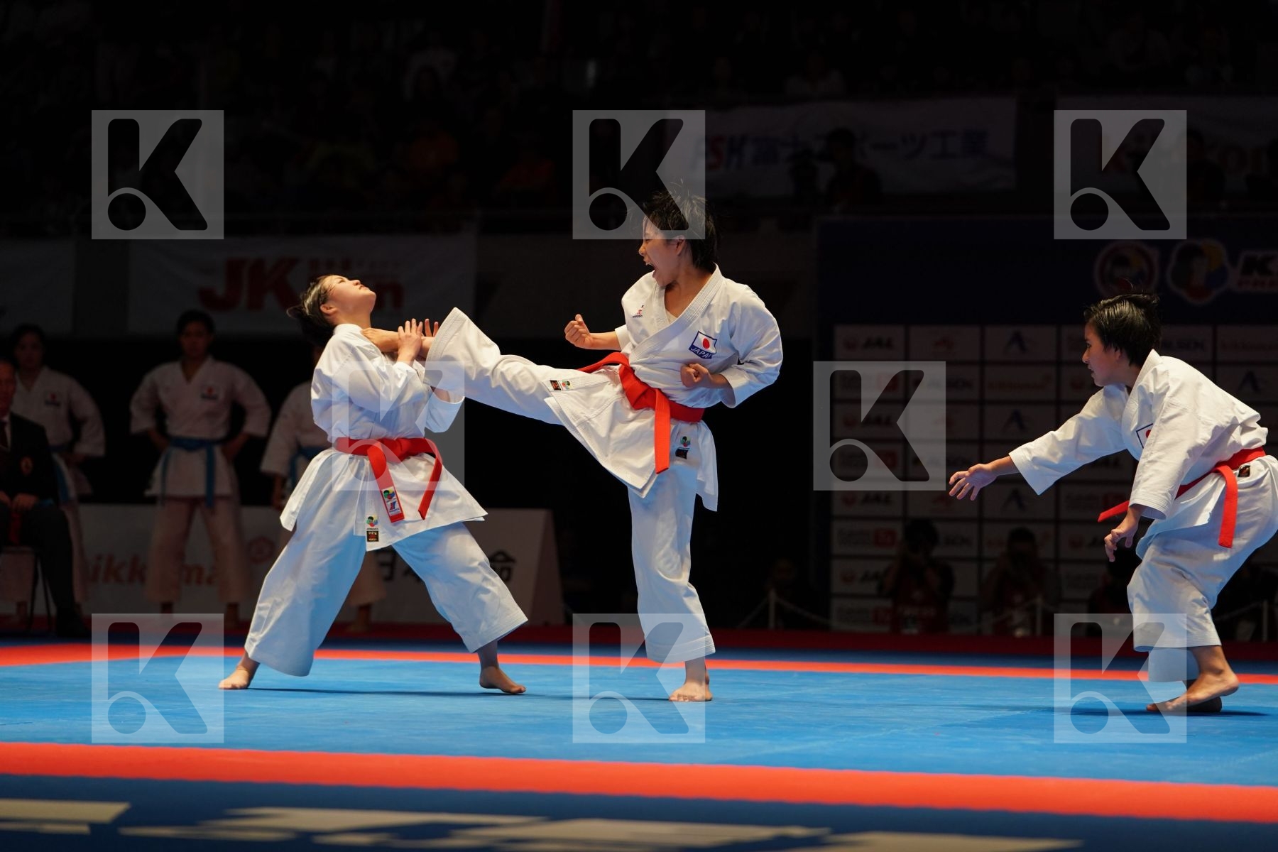 JAPAN (GIBO, KOKUBO, MINAMOTO) in Senior Team Female Kata - Gold bout