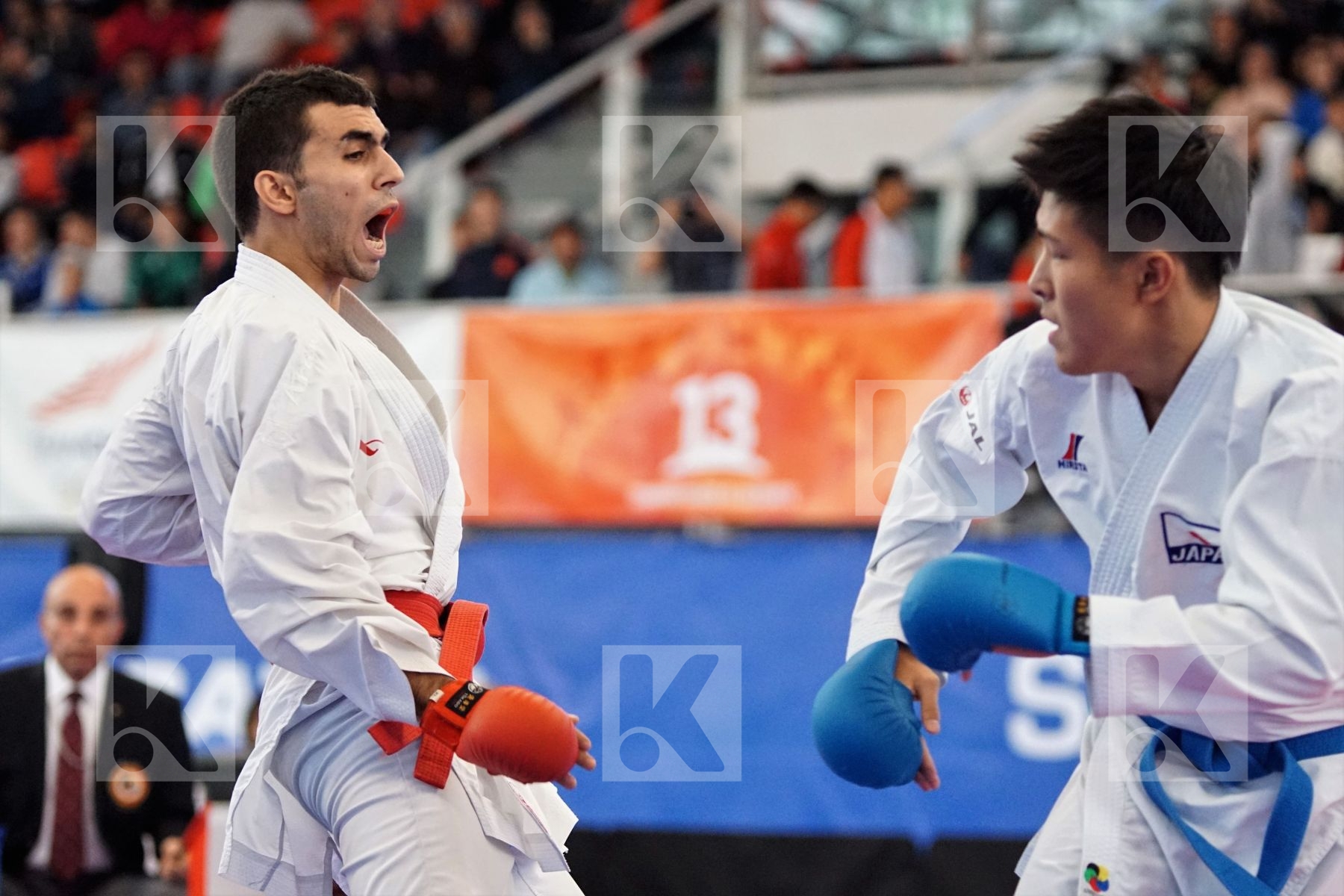 ABOEITTA KARIME 	(EGYPT) vs KAJIHARA TATSUTO (JAPAN) in Senior Kumite -60 Kg - Gold bout