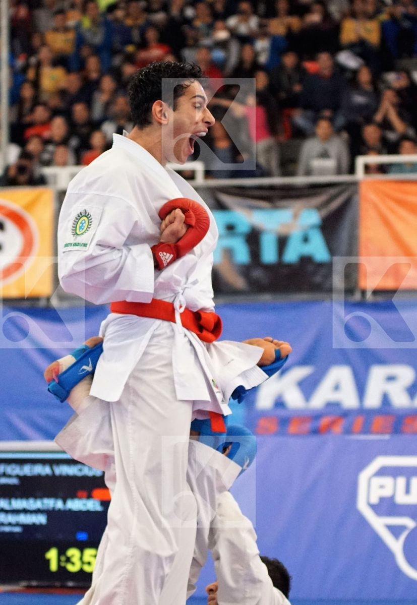 ALMASATFA ABDEL RAHMAN (JORDAN) vs FIGUEIRA VINICIUS (BRAZIL) in Senior Kumite -67 Kg - Gold bout