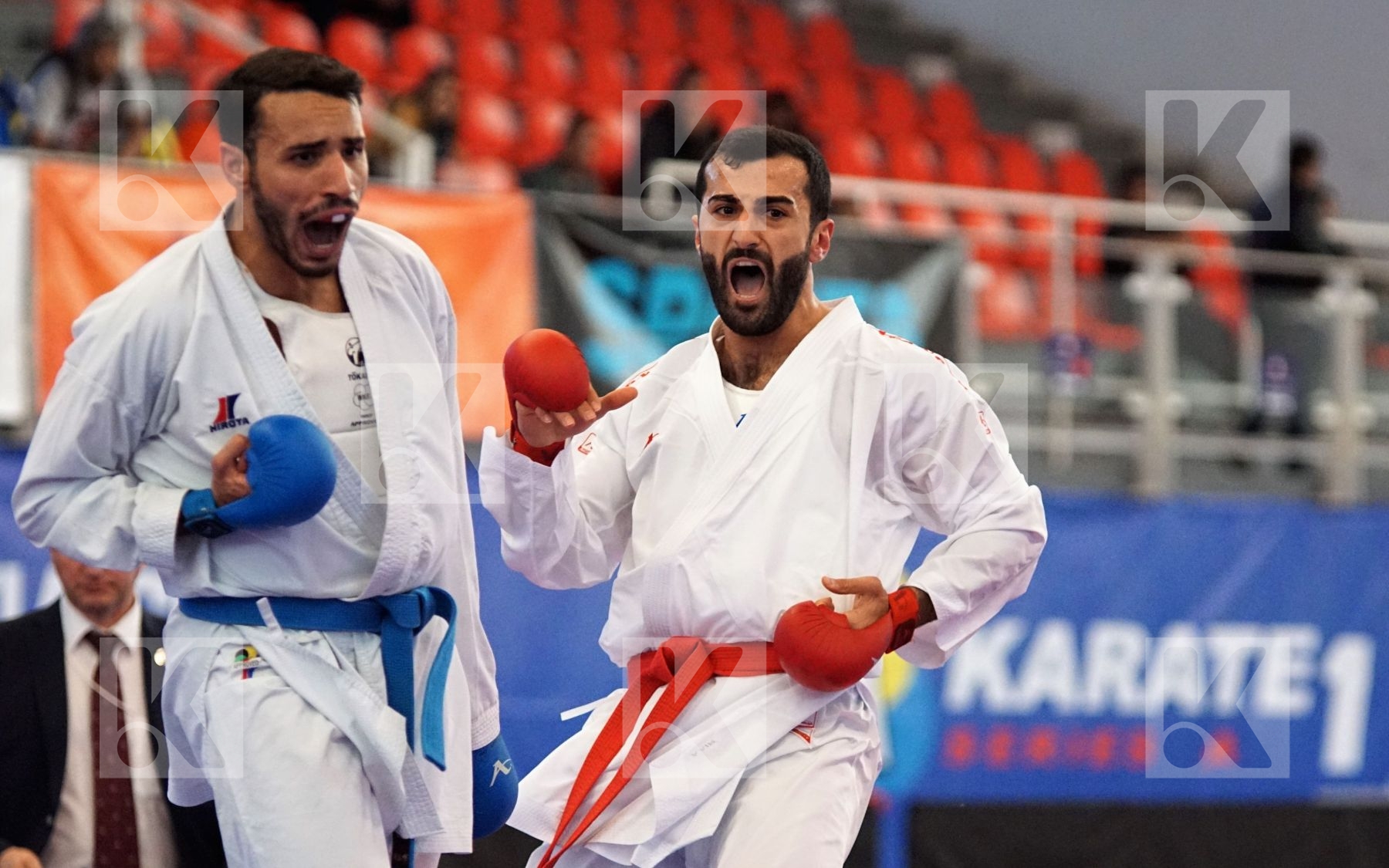AKTAS UGUR (TURKEY) vs ABDESSELEM FAROUK (FRANCE) in Senior Kumite Ð 84 Kg - Gold bout