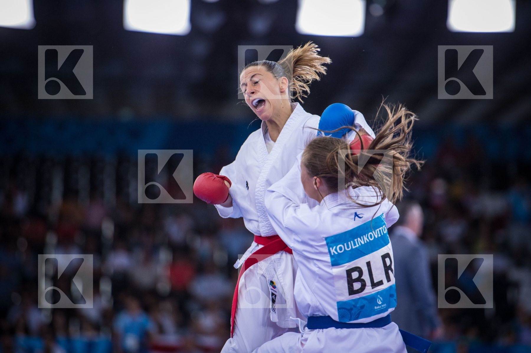 -50 kg Belarus day1 France Koulinkovitch Mariya kumite qualifica