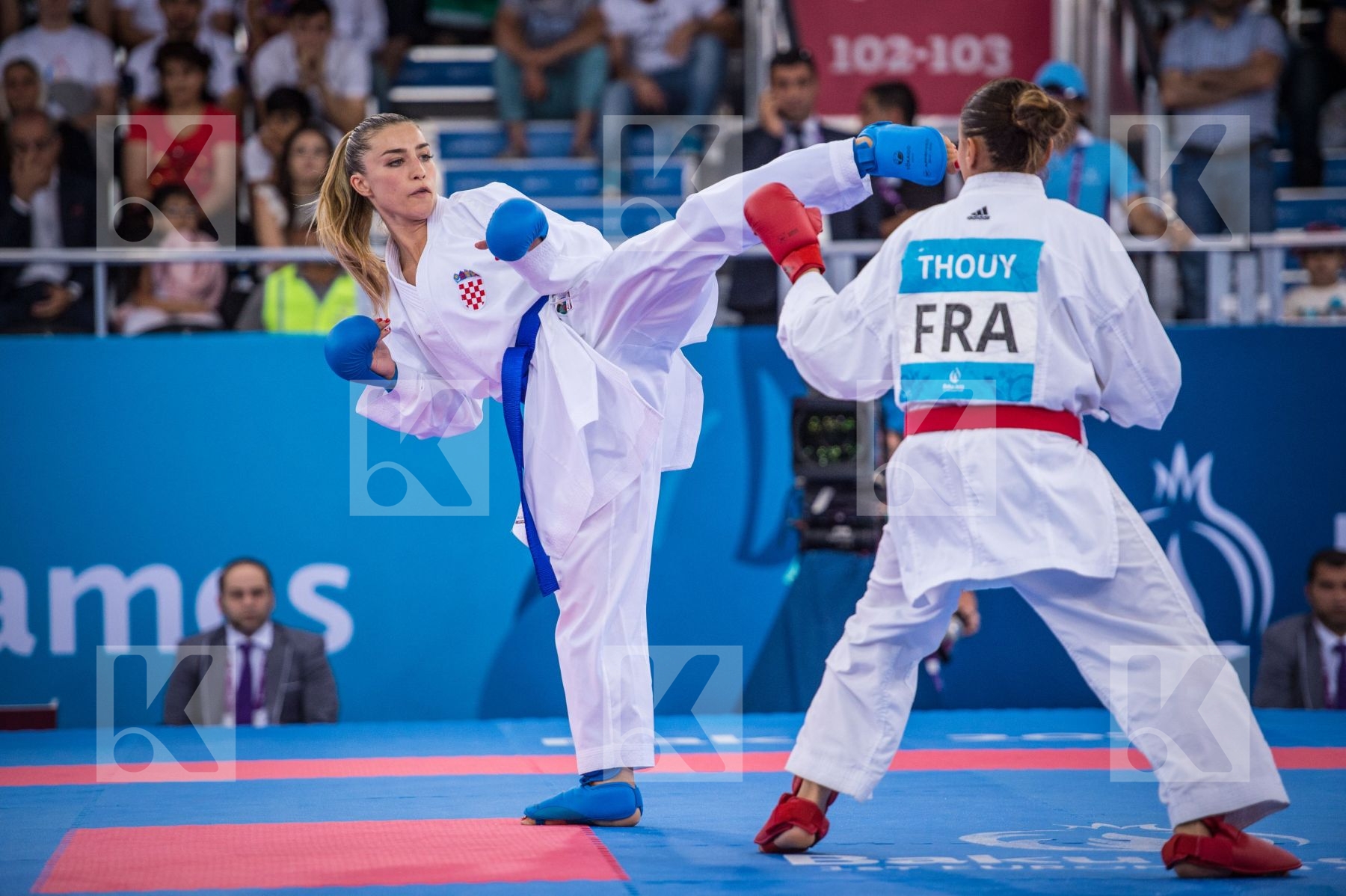 -55 kg Croatia finals France Kovacevic Jelena kumite Thouy Emili